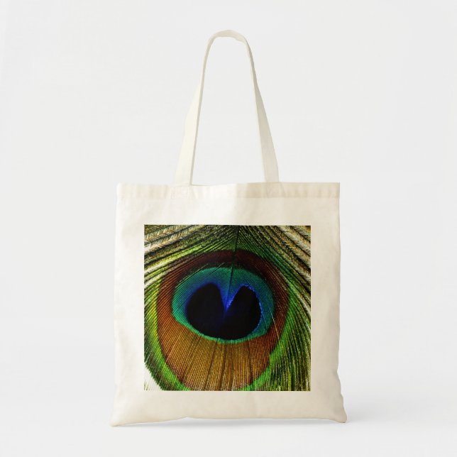 Peacock Feather Tote Bag (Front)