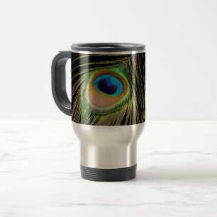 Peacock Feather Travel Mug