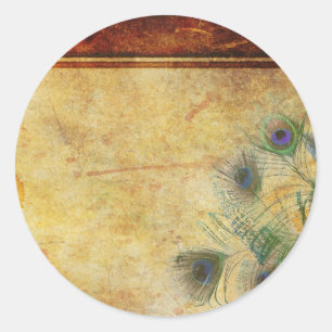 Peacock Feather Wedding Envelope Seal