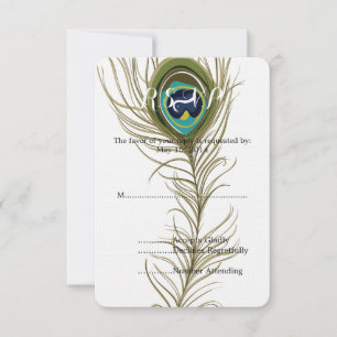 Peacock Feather Wedding RSVP