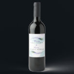 Peacock Feather  Wine Label<br><div class="desc">Peacock Feather. These elegant, purple peacock feather wine labels are designed with two peacock feathers wrapping around elegant typography and watercolor background. Personalise this design with your name, wedding date, and any other custom message you would like to include! The background colour is set to white, however, you can choose...</div>