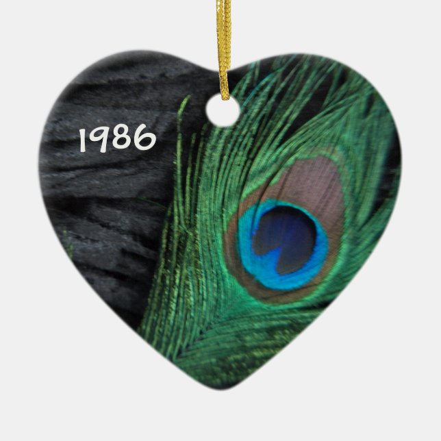 Peacock Feather with Black Ornament (Front)