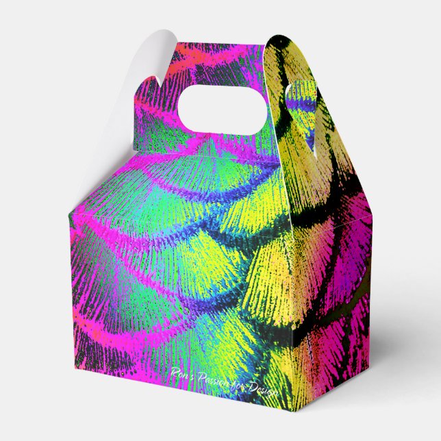 Peacock Feathers 1 Favour Box (Front Side)