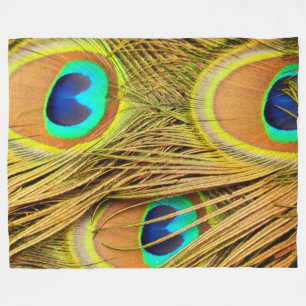 Peacock Feathers 2A Fleece Blanket