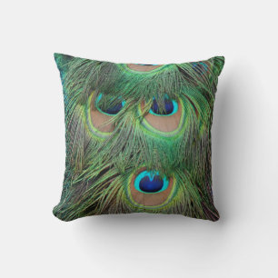Peacock Feathers 3 Pillows