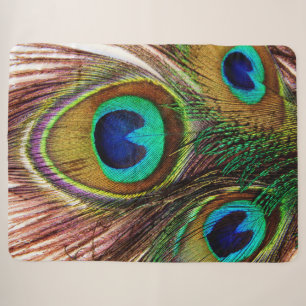 Peacock Feathers 4 Sherpa Fleece Blankets