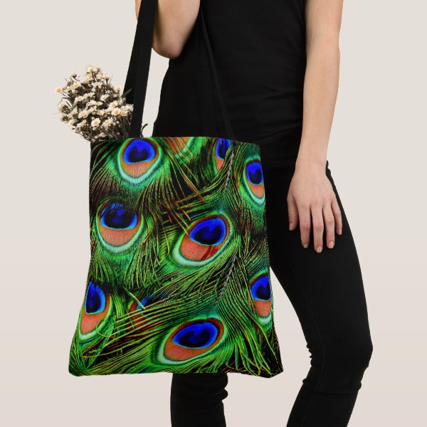 peacock feather bag