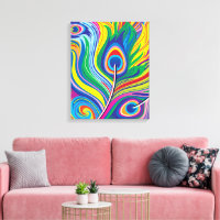 Peacock Feathers Abstract Art