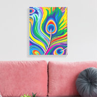 Peacock Feathers Abstract Art