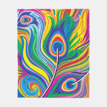 Peacock Feathers Abstract Art