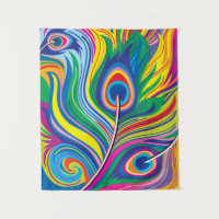 Peacock Feathers Abstract Art