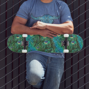 Peacock feathers, abstract - cool skateboard