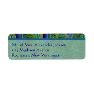 Peacock Feathers Address Labels
