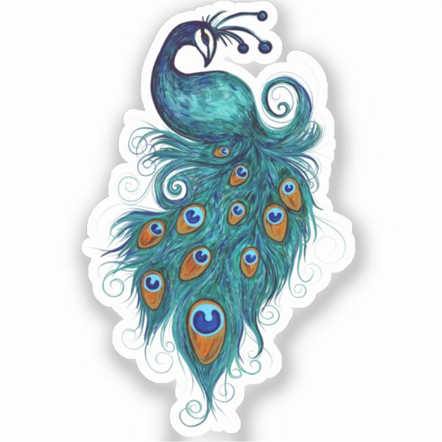 Peacock Feathers Art                               (Front)
