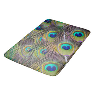 Peacock Feathers Bedroom Rug Mat Home Decor