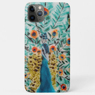 Peacock Feathers Bird Artwork iPhone 11 Pro Max Case