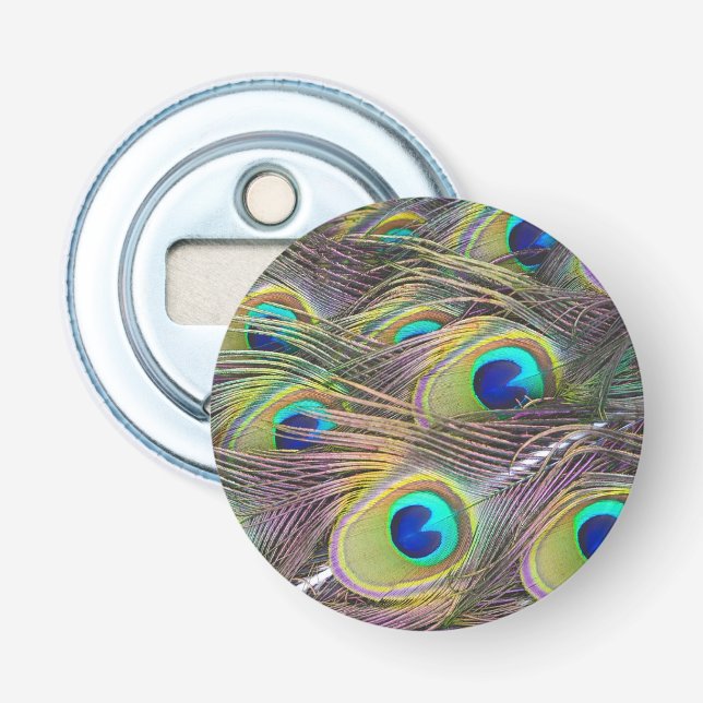 Peacock Feathers Bottle Opener (Front)
