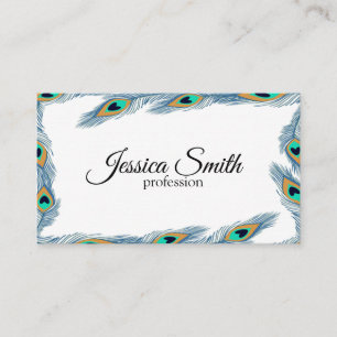 Peacock Feathers Business Card