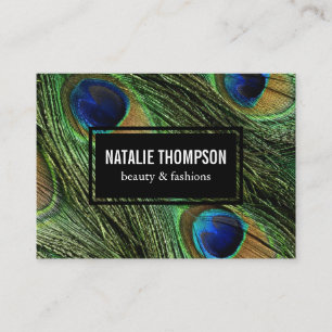Peacock Feathers Business Card