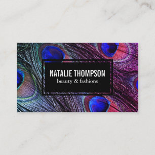 Peacock Feathers Business Card