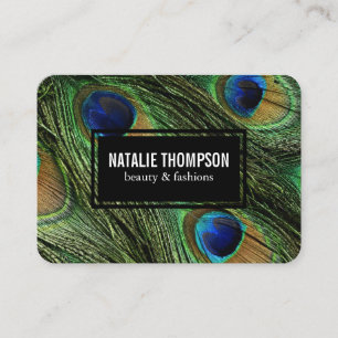 Peacock Feathers Business Card