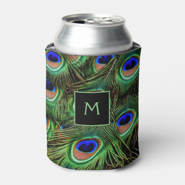 Peacock Feathers Can Cooler (Can Front)