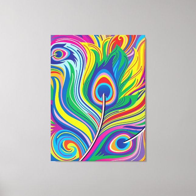 Peacock Feathers Canvas Print (Front)