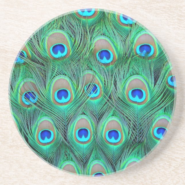 Peacock Feathers Coaster (Front)