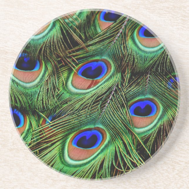 Peacock Feathers Coaster (Front)