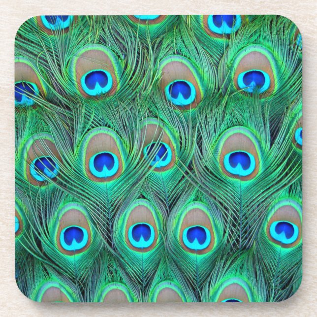 Peacock Feathers Coaster (Front)