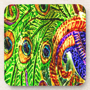 Peacock Feathers Coaster