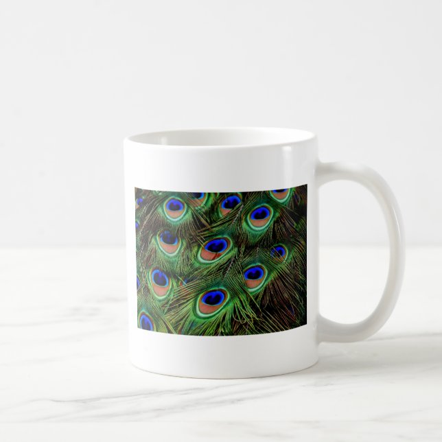 Peacock Feathers Coffee Mug (Right)