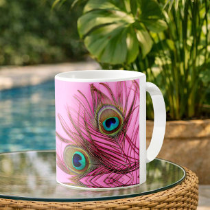 Peacock Feathers Coffee Mug