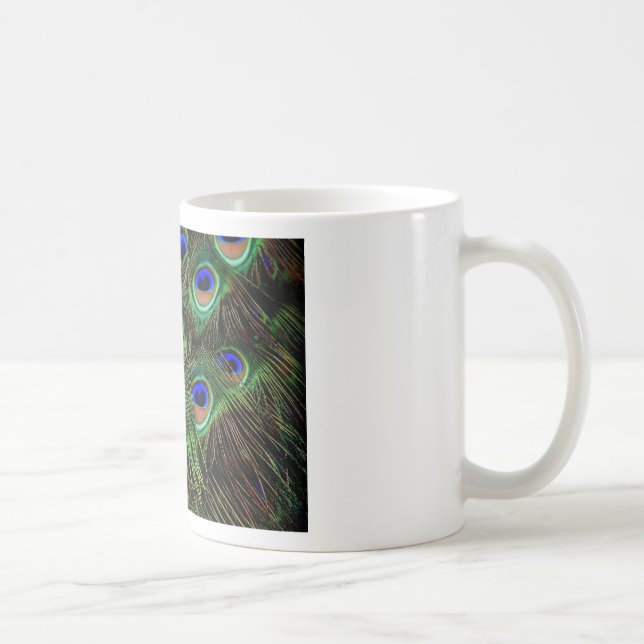 Peacock Feathers Coffee Mug (Right)