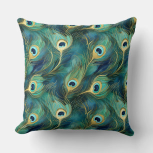 Peacock Feathers Cushion