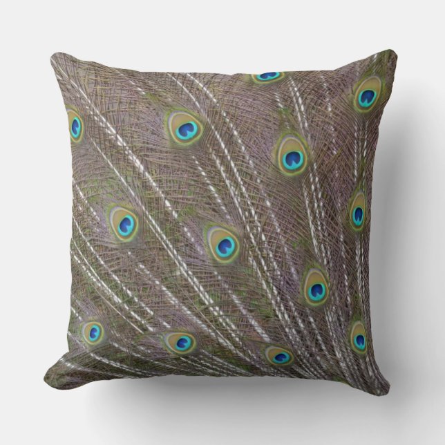 Peacock Feathers Cushion (Front)