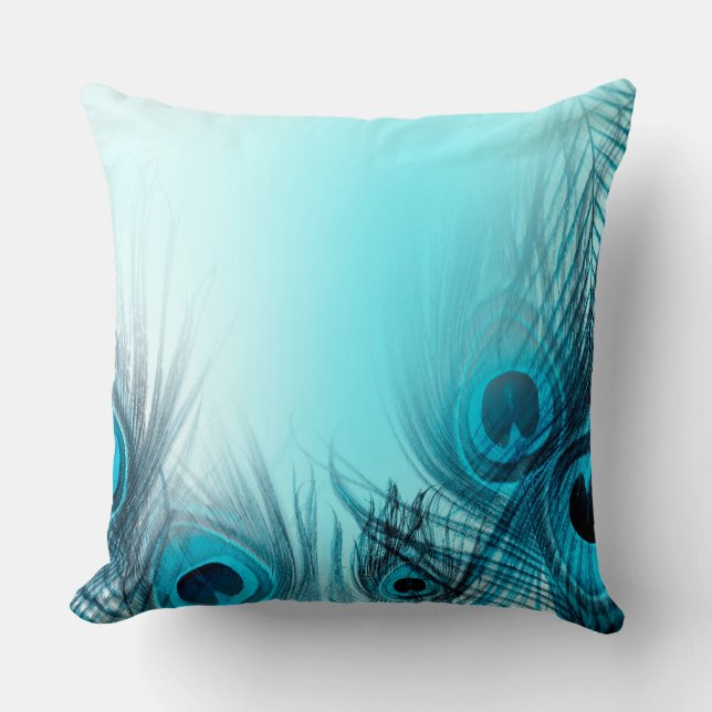 Peacock Feathers Cushion (Front)