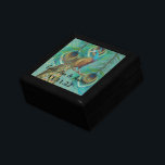 Peacock Feathers Damask Wedding Anniversary Gift Box<br><div class="desc">Wedding Black Lacquer Keepsake Custom Designer Personalised Jewellery Box or Memory Box Elegant Unique Wedding Anniversary  Christmas Gifts or Valentines Day Gifts</div>