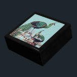 Peacock Feathers Damask Wedding Anniversary Gift Box<br><div class="desc">Wedding Black Lacquer Keepsake Custom Designer Personalised Jewellery Box or Memory Box Elegant Unique Wedding Anniversary  Christmas Gifts or Valentines Day Gifts</div>