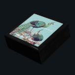 Peacock Feathers Damask Wedding Anniversary Gift Box<br><div class="desc">Wedding Black Lacquer Keepsake Custom Designer Personalised Jewellery Box or Memory Box Elegant Unique Wedding Anniversary  Christmas Gifts or Valentines Day Gifts</div>