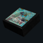 Peacock Feathers Damask Wedding Anniversary Gift Box<br><div class="desc">Wedding Black Lacquer Keepsake Custom Designer Personalised Jewellery Box or Memory Box Elegant Unique Wedding Anniversary  Christmas Gifts or Valentines Day Gifts</div>