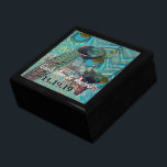 Peacock Feathers Damask Wedding Anniversary Gift Box<br><div class="desc">Wedding Black Lacquer Keepsake Custom Designer Personalised Jewellery Box or Memory Box Elegant Unique Wedding Anniversary  Christmas Gifts or Valentines Day Gifts</div>