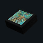 Peacock Feathers Damask Wedding Anniversary Gift Box<br><div class="desc">Wedding Black Lacquer Keepsake Custom Designer Personalised Jewellery Box or Memory Box Elegant Unique Wedding Anniversary  Christmas Gifts or Valentines Day Gifts</div>