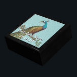 Peacock Feathers Damask Wedding Anniversary Gift Box<br><div class="desc">Wedding Black Lacquer Keepsake Custom Designer Personalised Jewellery Box or Memory Box Elegant Unique Wedding Anniversary  Christmas Gifts or Valentines Day Gifts</div>