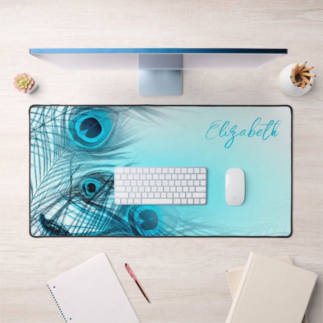 Peacock Feathers  Desk Mat (Office 1)