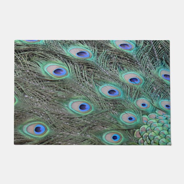 Peacock feathers doormat (Front)