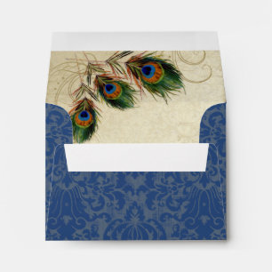 Peacock Feathers Elegant Vintage Classic Wedding Envelopes