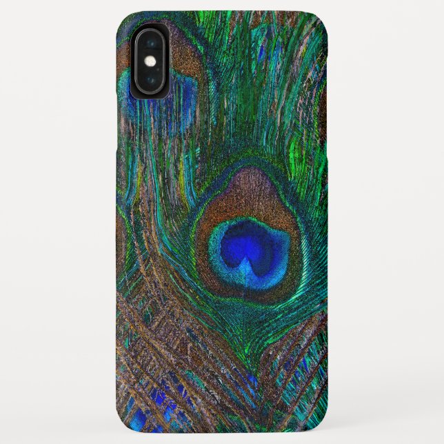Peacock Feathers Etching Style Case-Mate iPhone Case (Back)