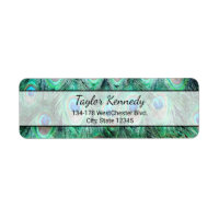 Peacock Feathers Exotic Wild Watercolor Pattern