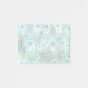 Peacock Feathers Exotic Wild Watercolor Pattern Post-it Notes
